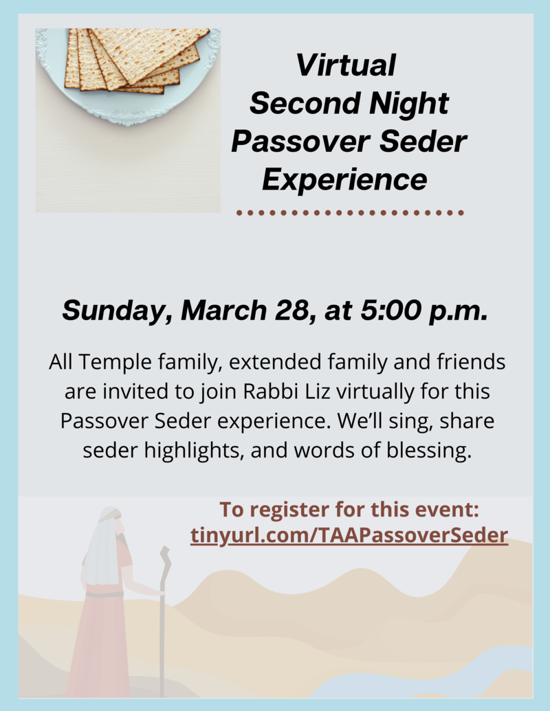 Banner Image for Congregational Virtual Second Night Seder