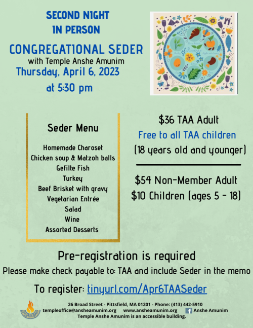 Banner Image for Congregational Seder 2023