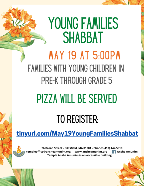 Banner Image for Young Families Shabbat - May 2023