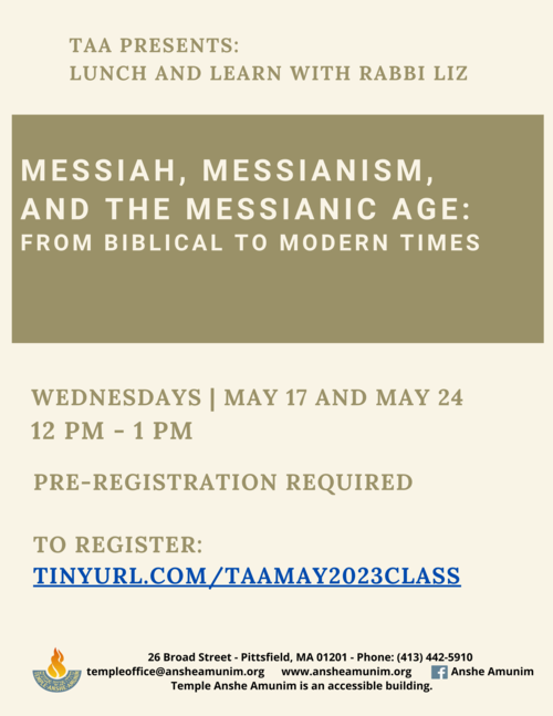Banner Image for Messiah, Messianism and the Messianic Age